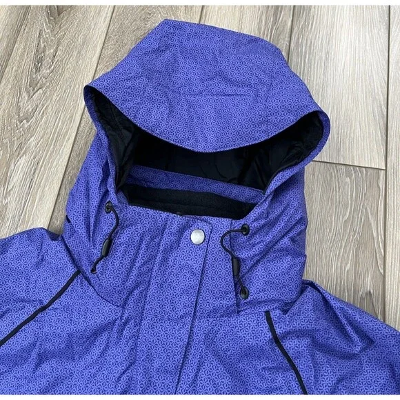 Columbia Jacket Womens XL Purple Geometric Interchange 3 In 1 Packable Hood - Picture 3 of 11
